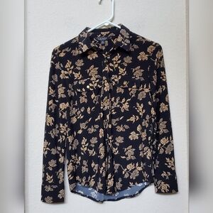 Lauren Ralph Lauren Black Label New With Tags Floral Blouse.  Size SP